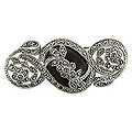 Onyx and Marcasite 'Sweeping Black Bouquet' Brooch (Thailand)