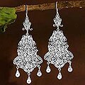 Silver 'Glorious' Chandelier Earrings (Peru)