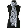 Alpaca Wool 'Sky Blue Daisy' Scarf (Peru)