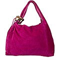Jimmy Choo Saba Fuchsia Suede Hobo Bag