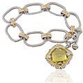 Michael Valitutti Sterling Silver/ Palladium/ 18k Vermeil Oro Verde Bracelet