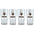 Minnesota Vikings 16-ounce Clear Tulip Glasses (Set of 4)