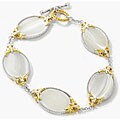 Michael Valitutti Silver/ Palladium/ 18k Vermeil Mother of Pearl Bracelet