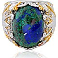 Michael Valitutti Silver/ Palladium/ 18k Vermeil Azurite Ring