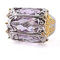 Michael Valitutti Silver/Palladium/ 18k Vermeil Rose de France Ring