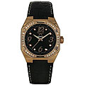 Carrera Women's Sprint Black Dial Ion-plated Gold Watch