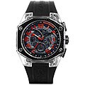 Carrera Men's Athletic Transparent Dial Black Strap Sport Watch