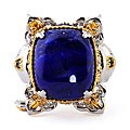 Michael Valitutti Silver/ Palladium/ 18k Vermeil Lapis Ring