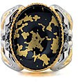 Michael Valitutti Silver/ Palladium/ 18k Vermeil Goldenite Ring