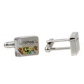Ed Hardy Silvertone 'Death or Glory' Skull Cuff Links