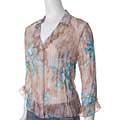 Piano Brand Women's Embellished Crinkle Blouse