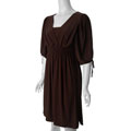 S Max by Adi Women's V-neck High Waist Stretch Knit Dress