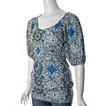 Self Esteem Junior's Blue Scoop Neck Tunic