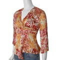 Piano Women's Crinkled High Waist Satin Blouse