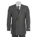 Calvin Klein Men's Grey Stripe Double-breasted Wool Suit