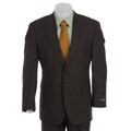 Lauren by Ralph Lauren Men's Brown Stripe 2-button Wool Suit