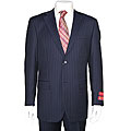 Mantoni Men's Navy Blue Stripe 2-button Suit