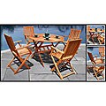 Octagonal Eucalyptus Hardwood 5-piece Patio Dining Set