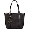 Fendi 'Zucchino' Canvas Small Black Tote Bag