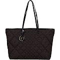 Fendi Black Quilted Zucca Shopping Roll Tote