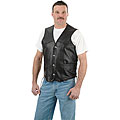 Men's Buffalo Nickel Premium Leather Black Vest