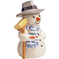 Royal Copenhagen Father with Broom Snowman Figurine