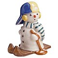 Royal Copenhagen Boy With Skis Snowman Figurine