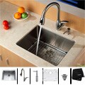 Kraus Stainless Steel Undermount Kitchen Sink, Faucet and Dispenser