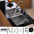 Kraus Stainless Steel Undermount Kitchen Sink, Faucet and Dispenser