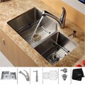 Kraus Stainless Steel Undermount Kitchen Sink, Faucet and Dispenser