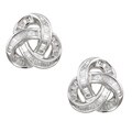 18k White Gold 1 3/4ct TDW Diamond Knot Earrings (H, SI)