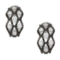 18k Gold 1 3/4ct TDW Black and White Diamond Earrings (H-I, I2-I3)