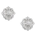 18k White Gold 1 1/10ct TDW Diamond Earrings (H-I, I1-I2)