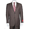Mantoni Men's Brown Sharkskin 2-button Suit