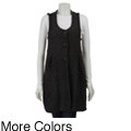La'Cite Women's 3 Button Sleeveless Cardigan
