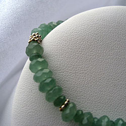 Sterling Silver 'Celestial Jade' Jade and Aventurine Bracelet (USA)
