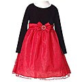 Bonnie Jean Girls' Red Holiday Christmas Dress