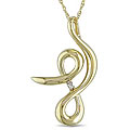 10k Yellow Gold and Diamond Yoga Balance Themed Necklace