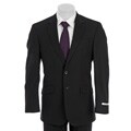 Kenneth Cole Slim Collection Men's Black Striped Wool Suit
