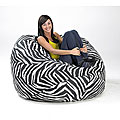 Large Memory Foam Lounge Bag Zebra Print Replacement Cover