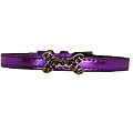 Beau Nouveau Hot Lavender Metallic on Leather Slide Bone Collar