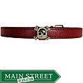 Beau Nouveau Metal and Red Crystal Skull Red Slide Collar