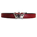 Beau Nouveau Clear Metal Crown Red Slide Collar