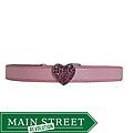 Beau Nouveau Baby Pink Slide Collar with 18-mm Pink Crystal Heart