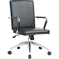 Prague Black Leather Office Chair