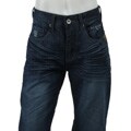 M.Gordon Men's Dark Wash Distressed Denim Jeans