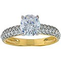 Michael Valitutti 18k Gold Siginity Cubic Zirconia Ring