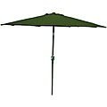 Crank and Tilt 9-inch Polyester Dark Green Market Umbrella