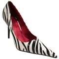 Michael Antonio Zebra Print Pointed-toe Stiletto Pumps