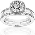 14k Gold 1 1/3ct TDW Cushion Diamond Engagement Ring (H-I, SI1)